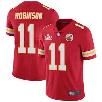 Super Bowl LV 2021 Men Kansas City Chiefs 11 Demarcus Robinson Red Limited Jersey